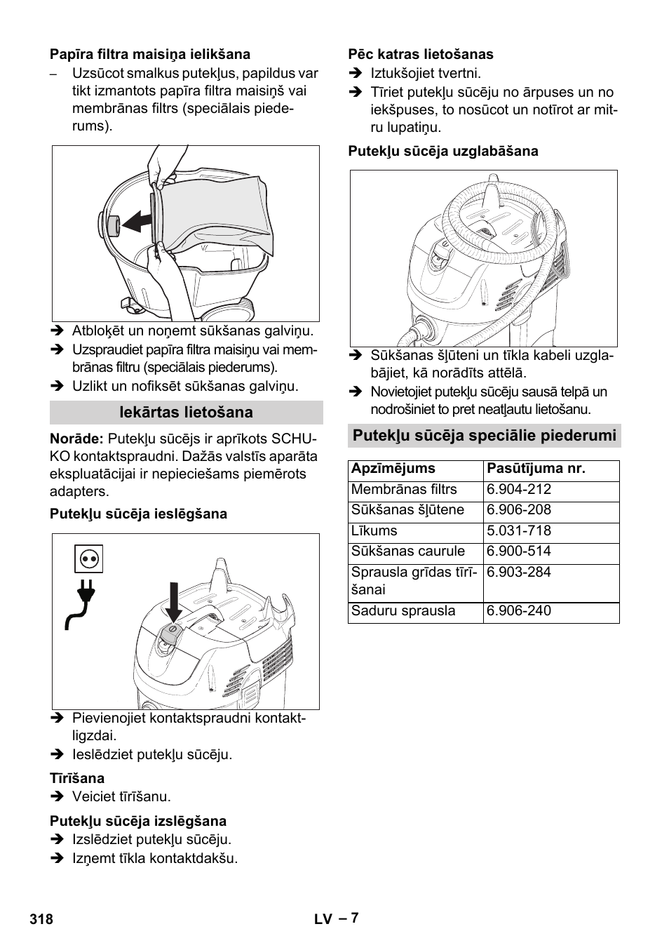 Karcher SB V1 Eco User Manual | Page 318 / 356