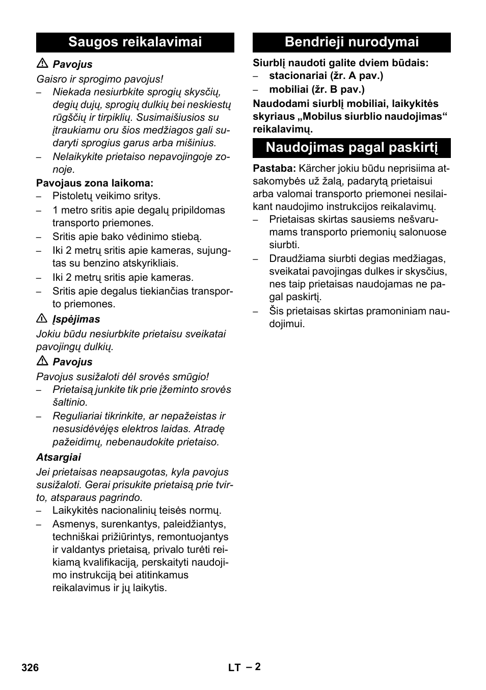 Karcher SB V1 Eco User Manual | Page 326 / 356
