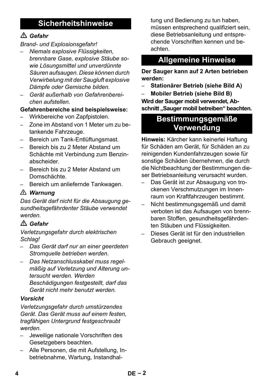 Karcher SB V1 Eco User Manual | Page 4 / 356