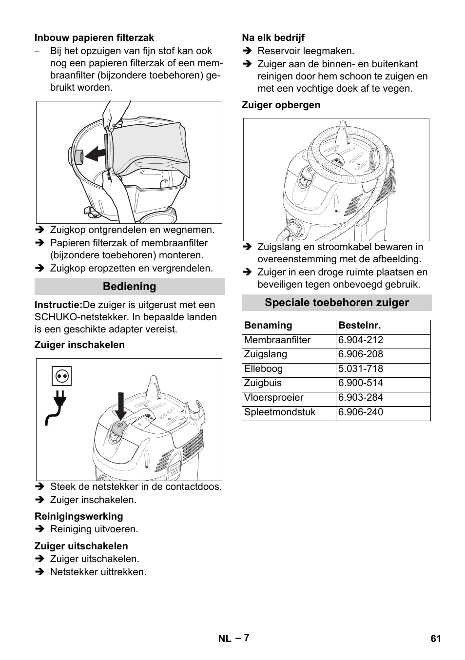 Karcher SB V1 Eco User Manual | Page 61 / 356