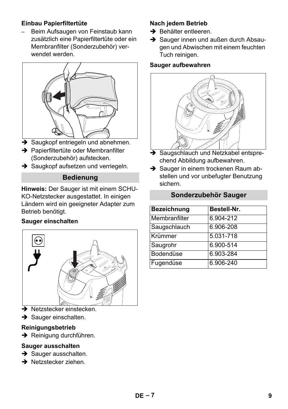 Karcher SB V1 Eco User Manual | Page 9 / 356