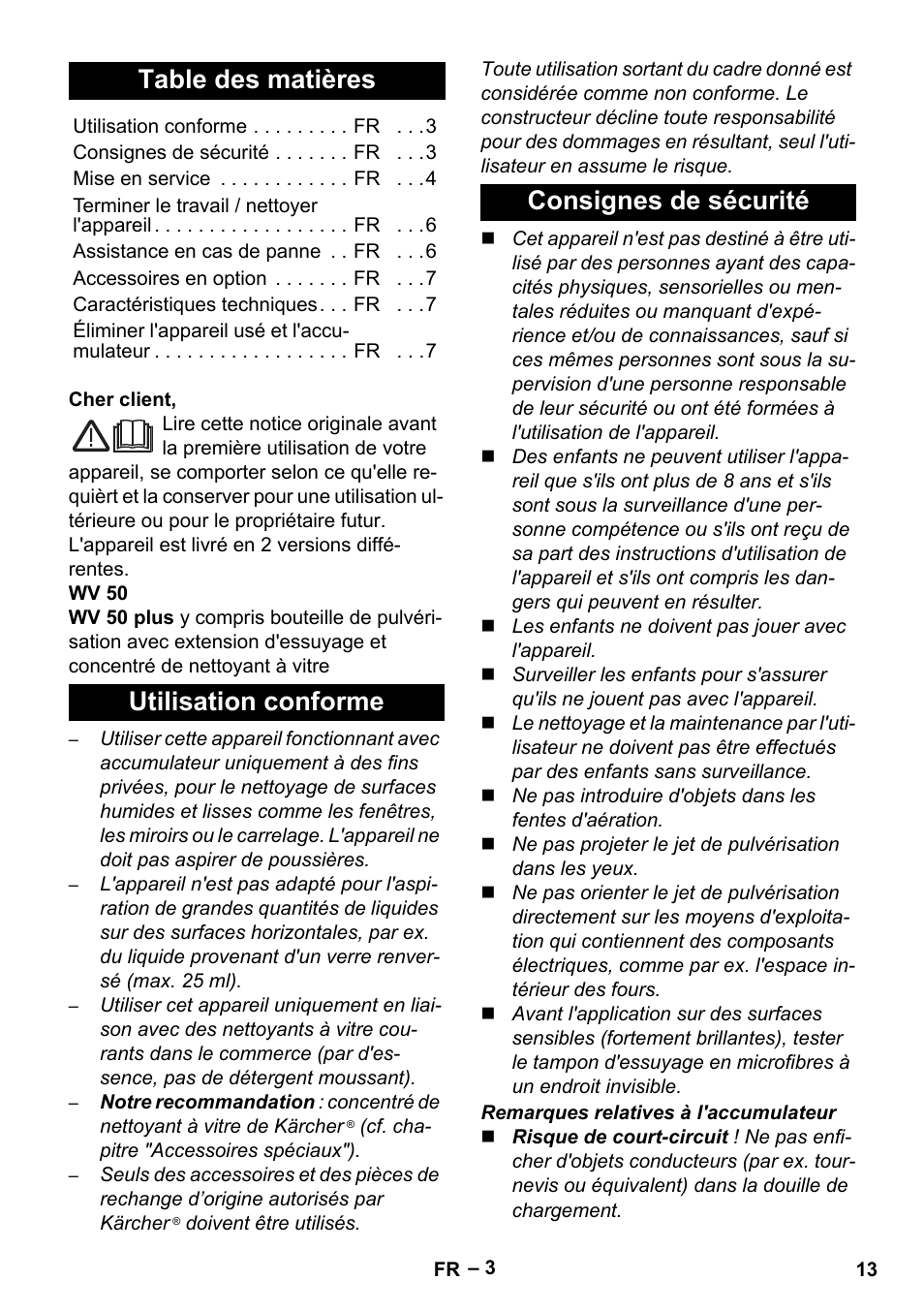Karcher WV 50 Plus User Manual | Page 13 / 152