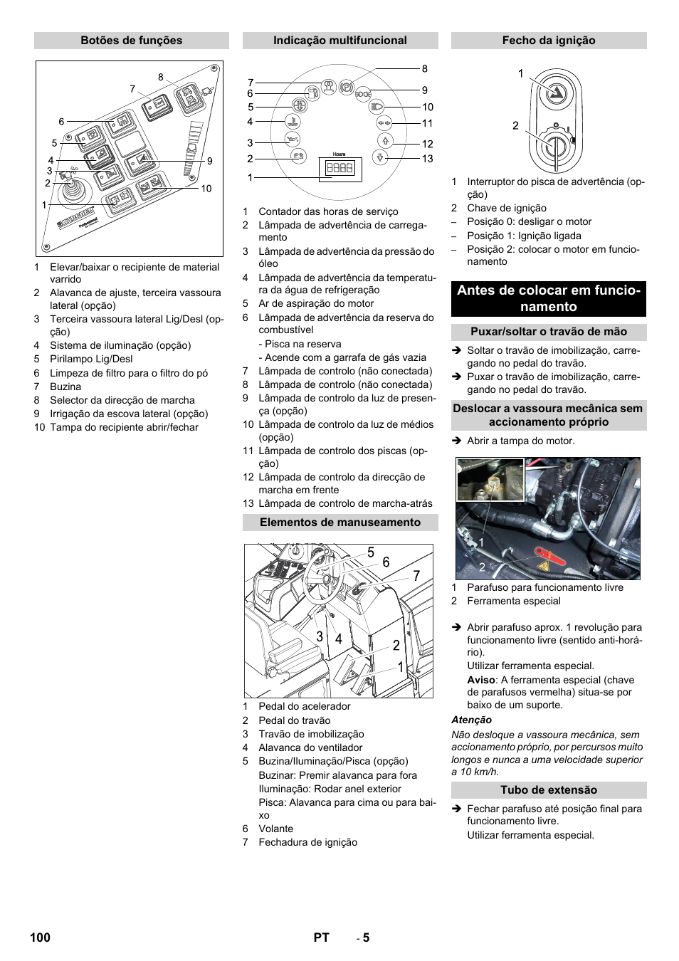 Antes de colocar em funcio- namento | Karcher KM 170-600 R Lpg User Manual | Page 100 / 472