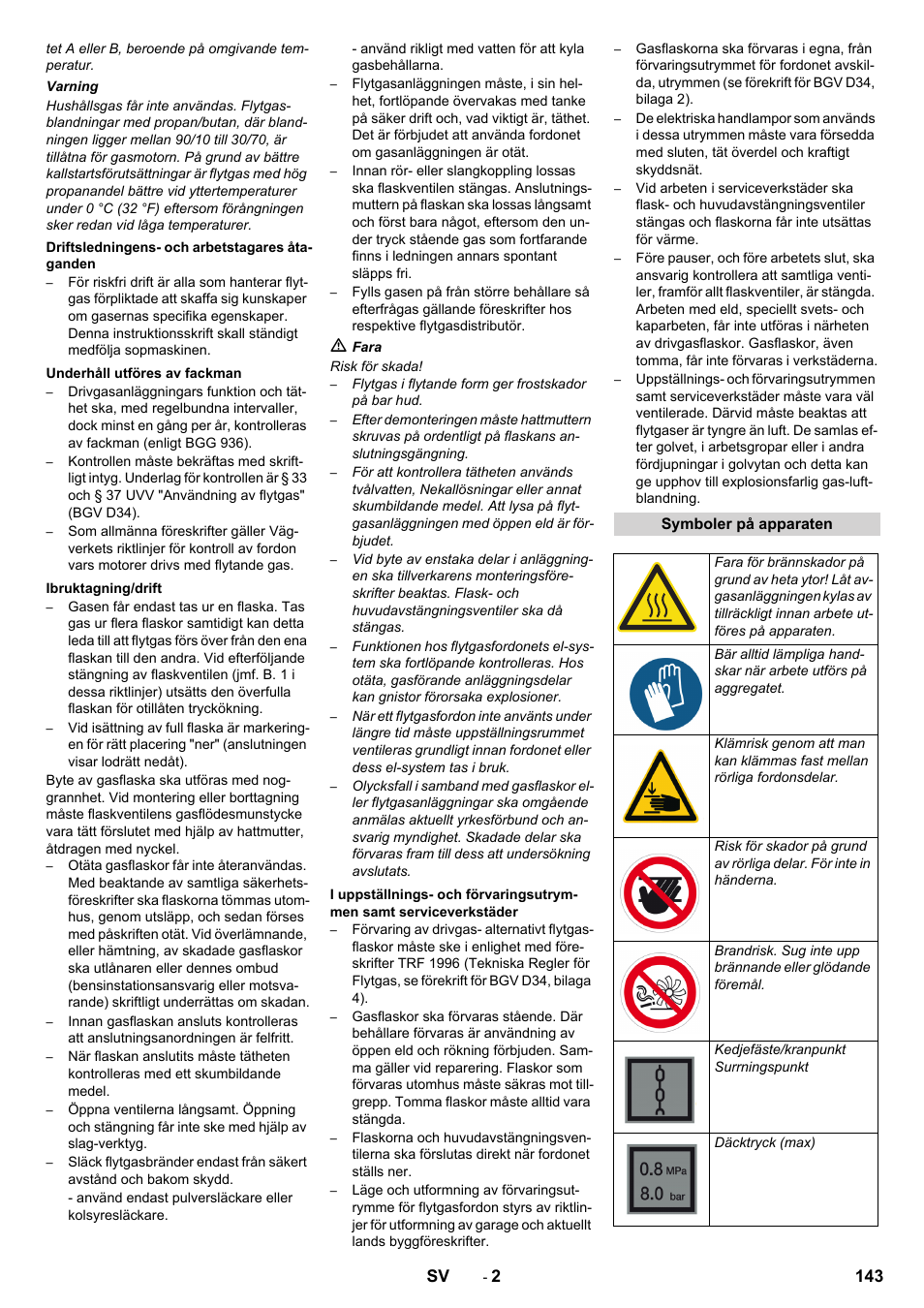 143 sv | Karcher KM 170-600 R Lpg User Manual | Page 143 / 472