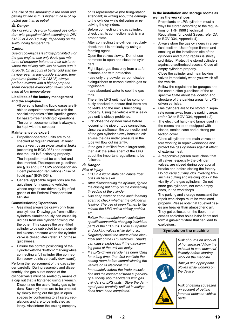 19 en | Karcher KM 170-600 R Lpg User Manual | Page 19 / 472
