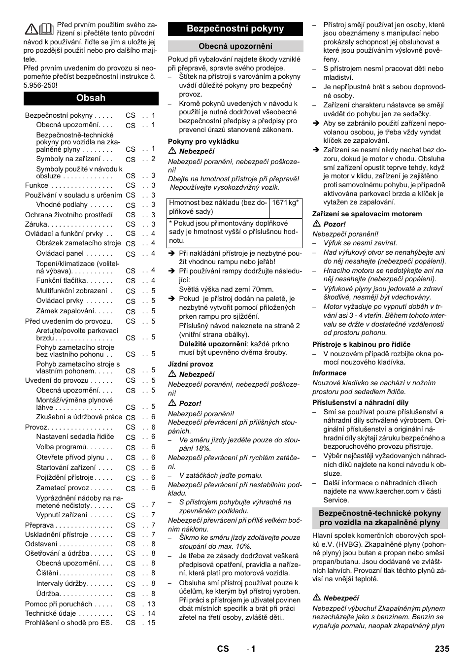 Karcher KM 170-600 R Lpg User Manual | Page 235 / 472