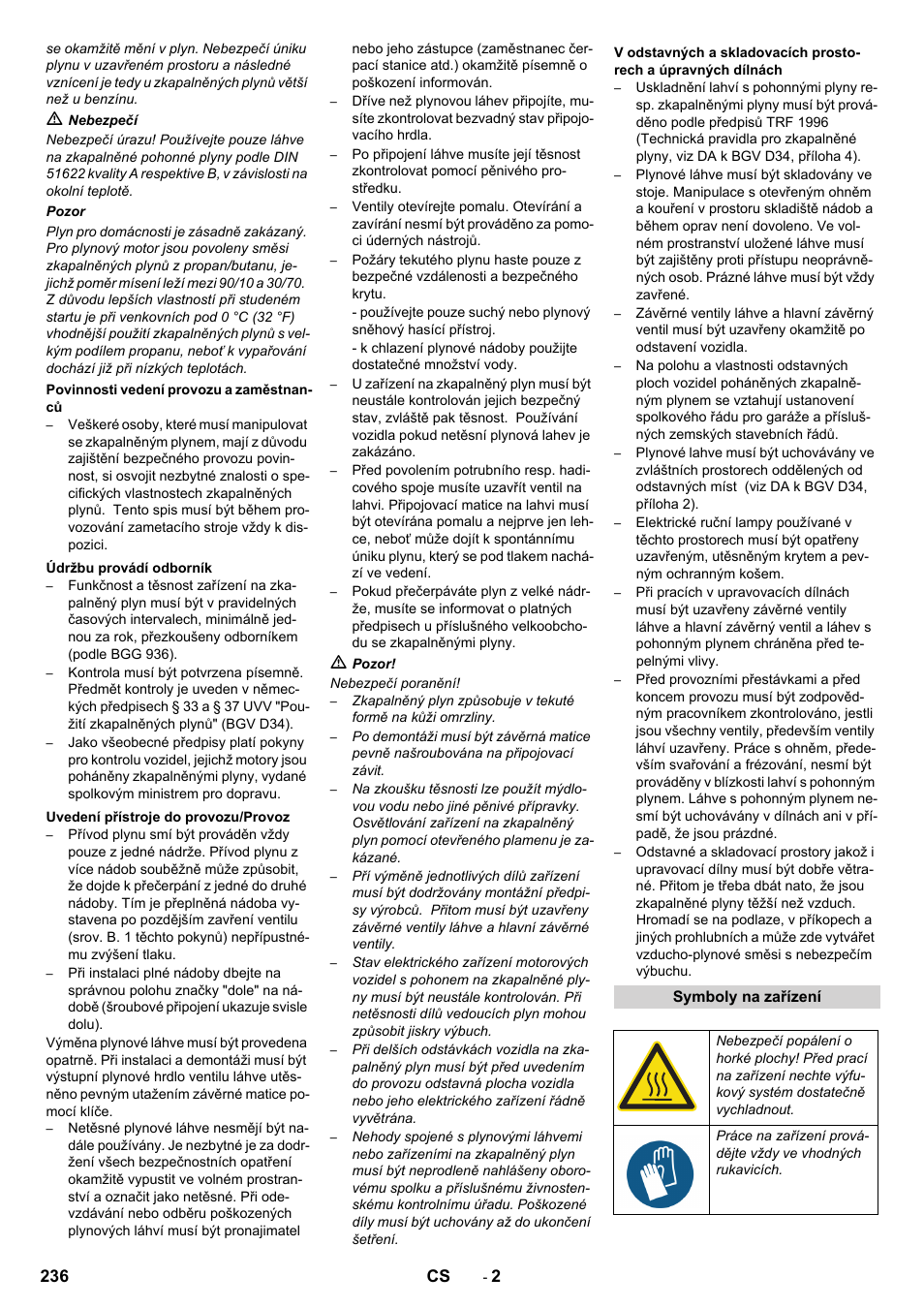 236 cs | Karcher KM 170-600 R Lpg User Manual | Page 236 / 472