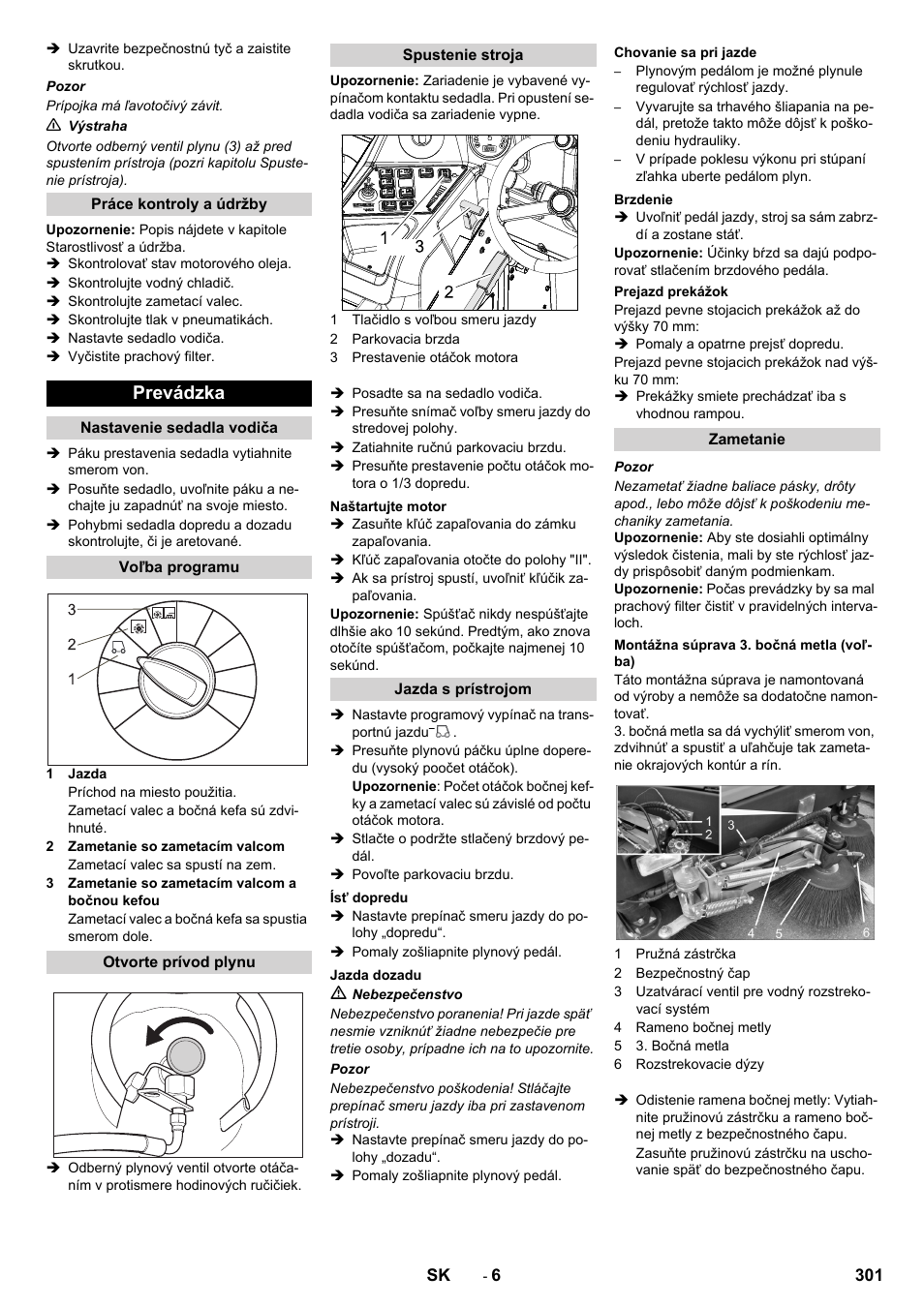Prevádzka | Karcher KM 170-600 R Lpg User Manual | Page 301 / 472