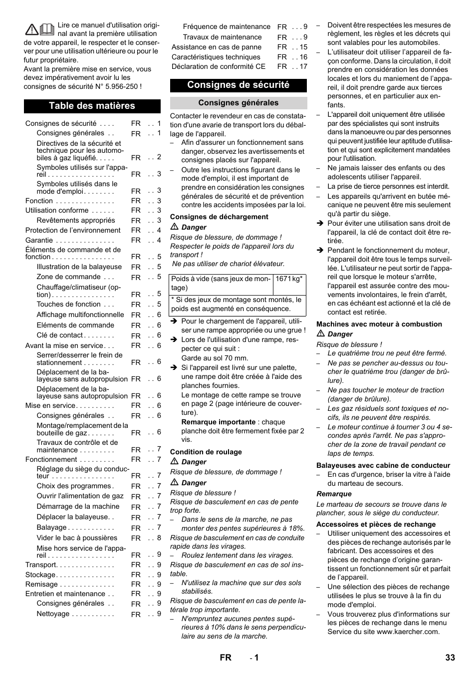 Karcher KM 170-600 R Lpg User Manual | Page 33 / 472