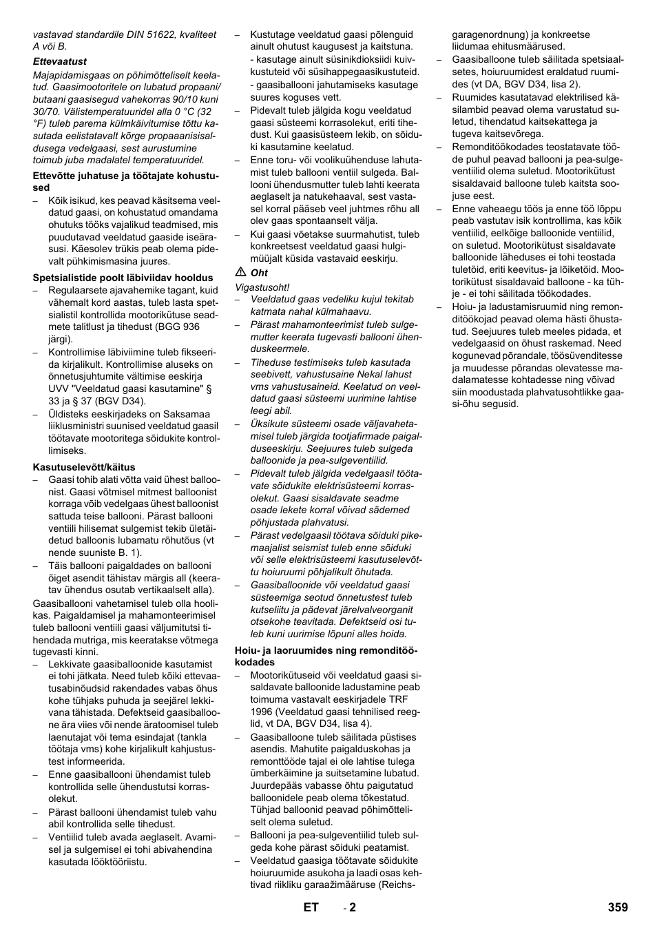 359 et | Karcher KM 170-600 R Lpg User Manual | Page 359 / 472