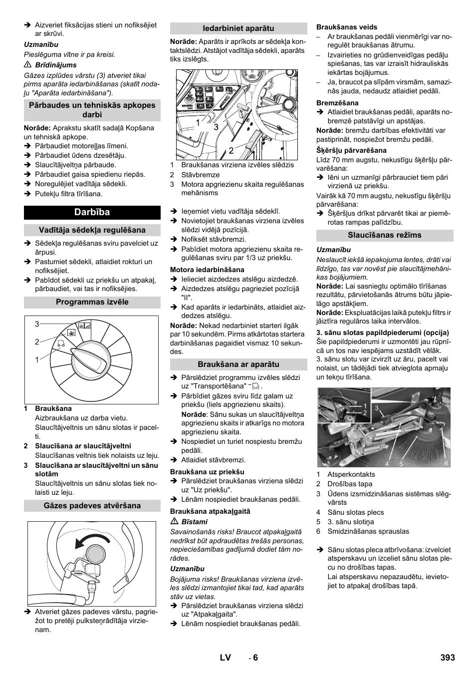Darbība | Karcher KM 170-600 R Lpg User Manual | Page 393 / 472
