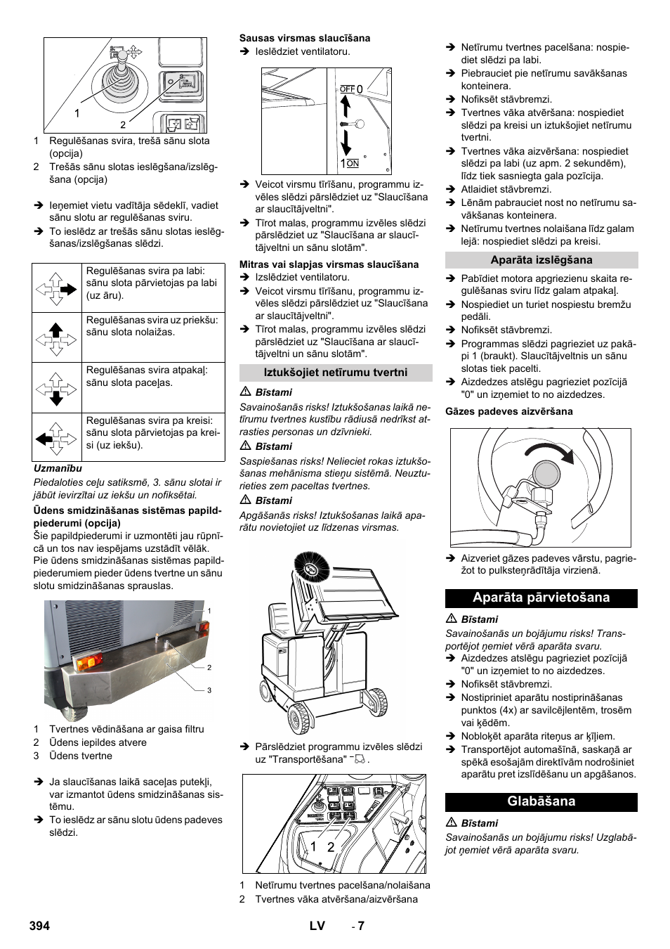Aparāta pārvietošana glabāšana | Karcher KM 170-600 R Lpg User Manual | Page 394 / 472