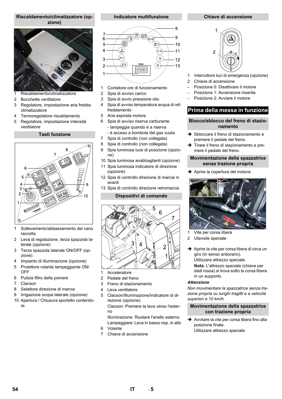 Prima della messa in funzione | Karcher KM 170-600 R Lpg User Manual | Page 54 / 472