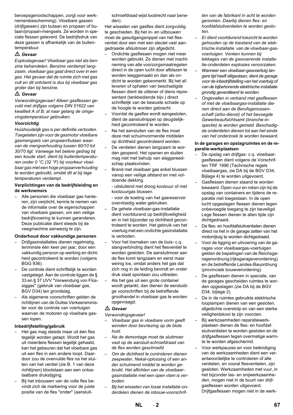 67 nl | Karcher KM 170-600 R Lpg User Manual | Page 67 / 472