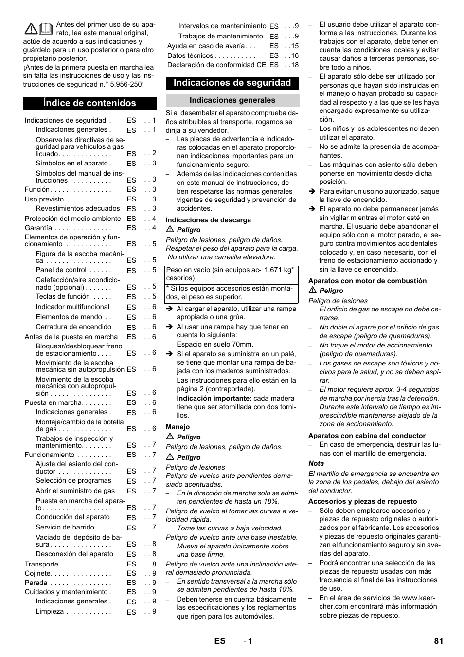Karcher KM 170-600 R Lpg User Manual | Page 81 / 472