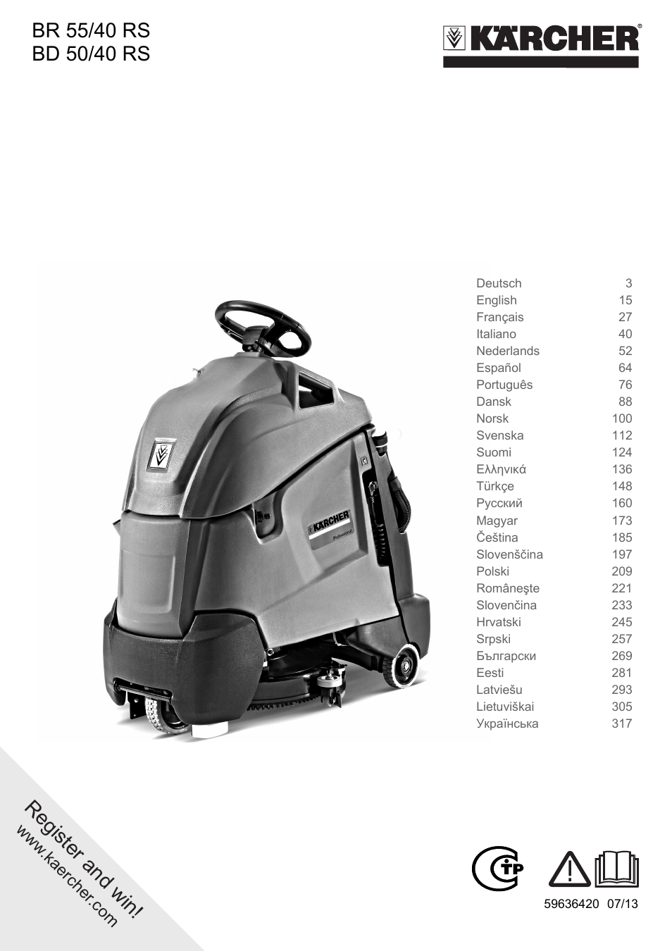 Karcher BD 50-40 RS Bp User Manual | 332 pages