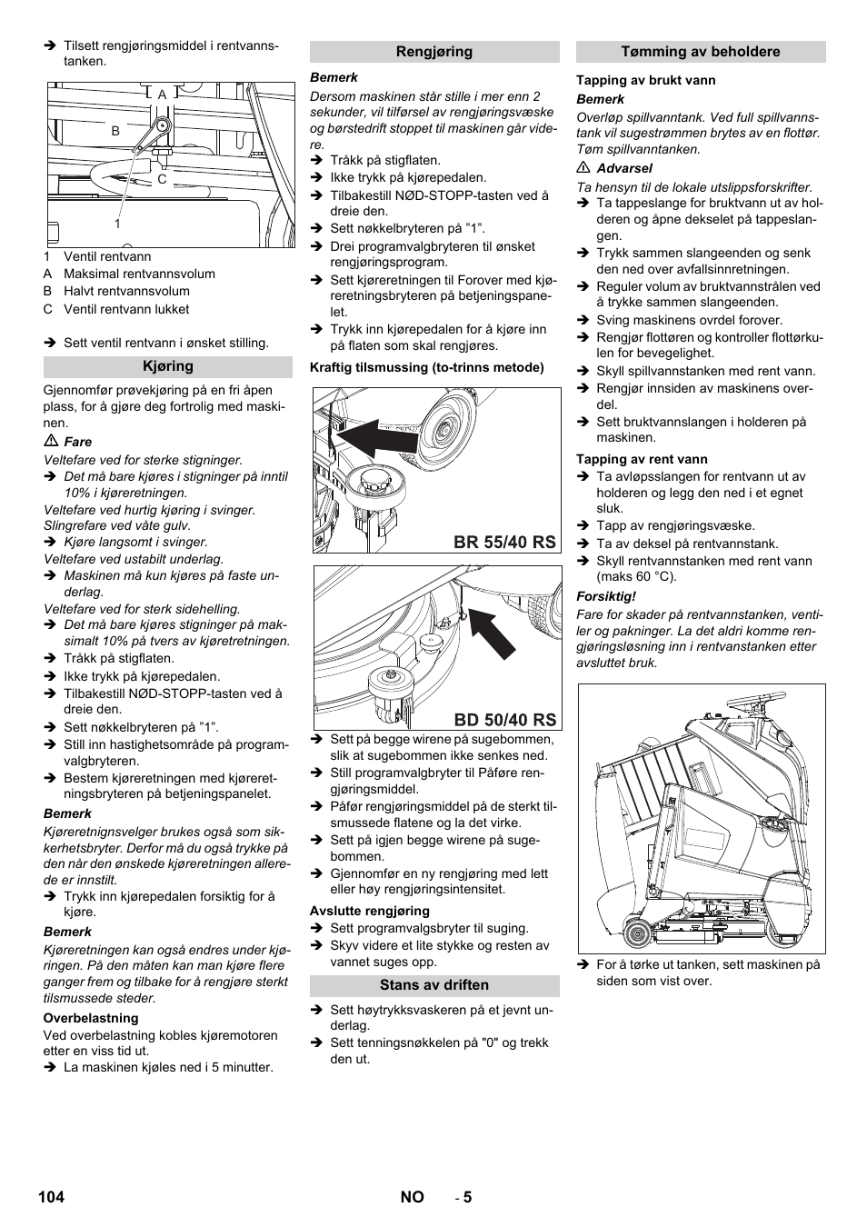 Karcher BD 50-40 RS Bp User Manual | Page 104 / 332