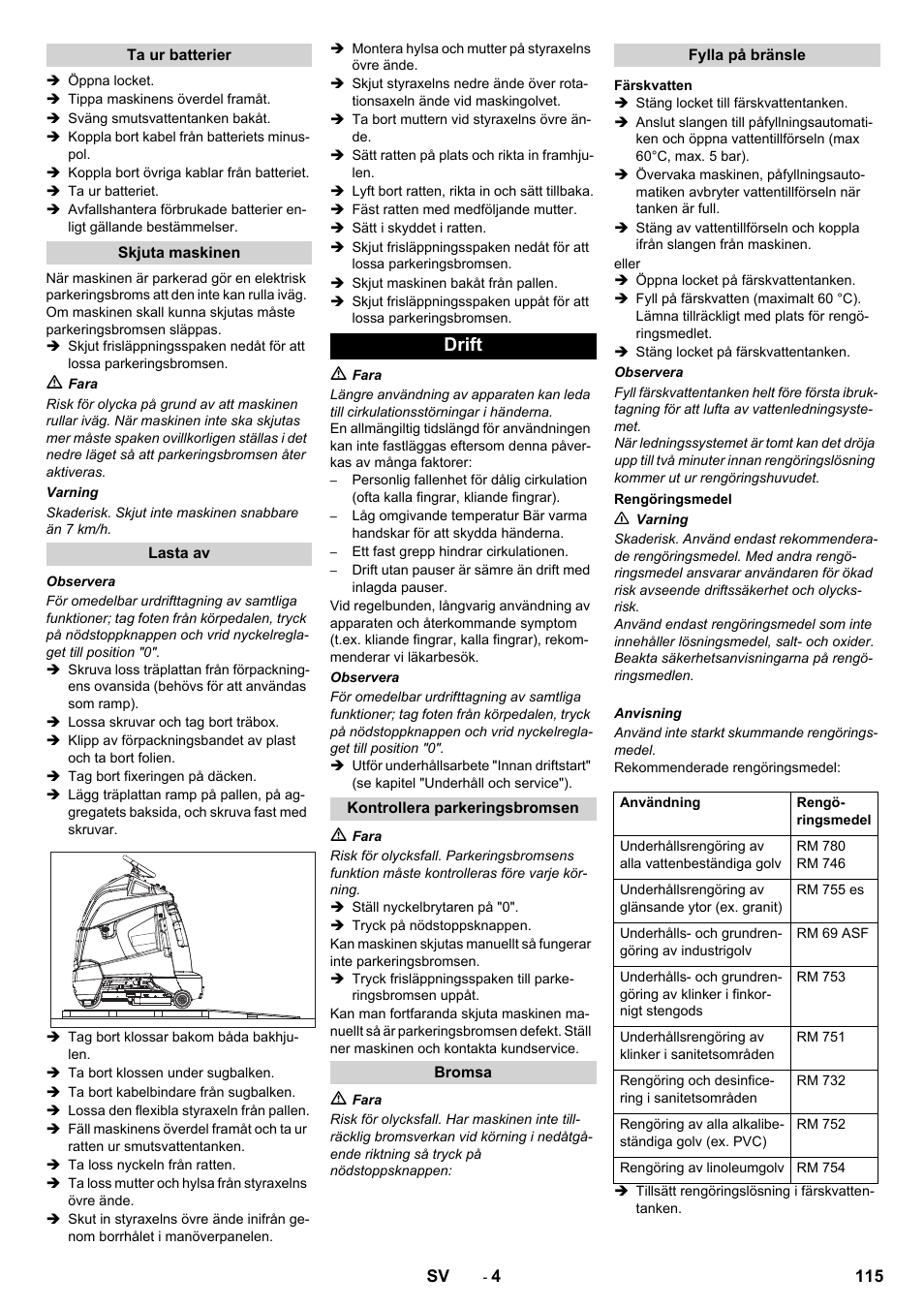 Drift | Karcher BD 50-40 RS Bp User Manual | Page 115 / 332
