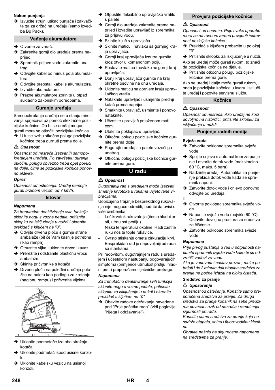 U radu | Karcher BD 50-40 RS Bp User Manual | Page 248 / 332