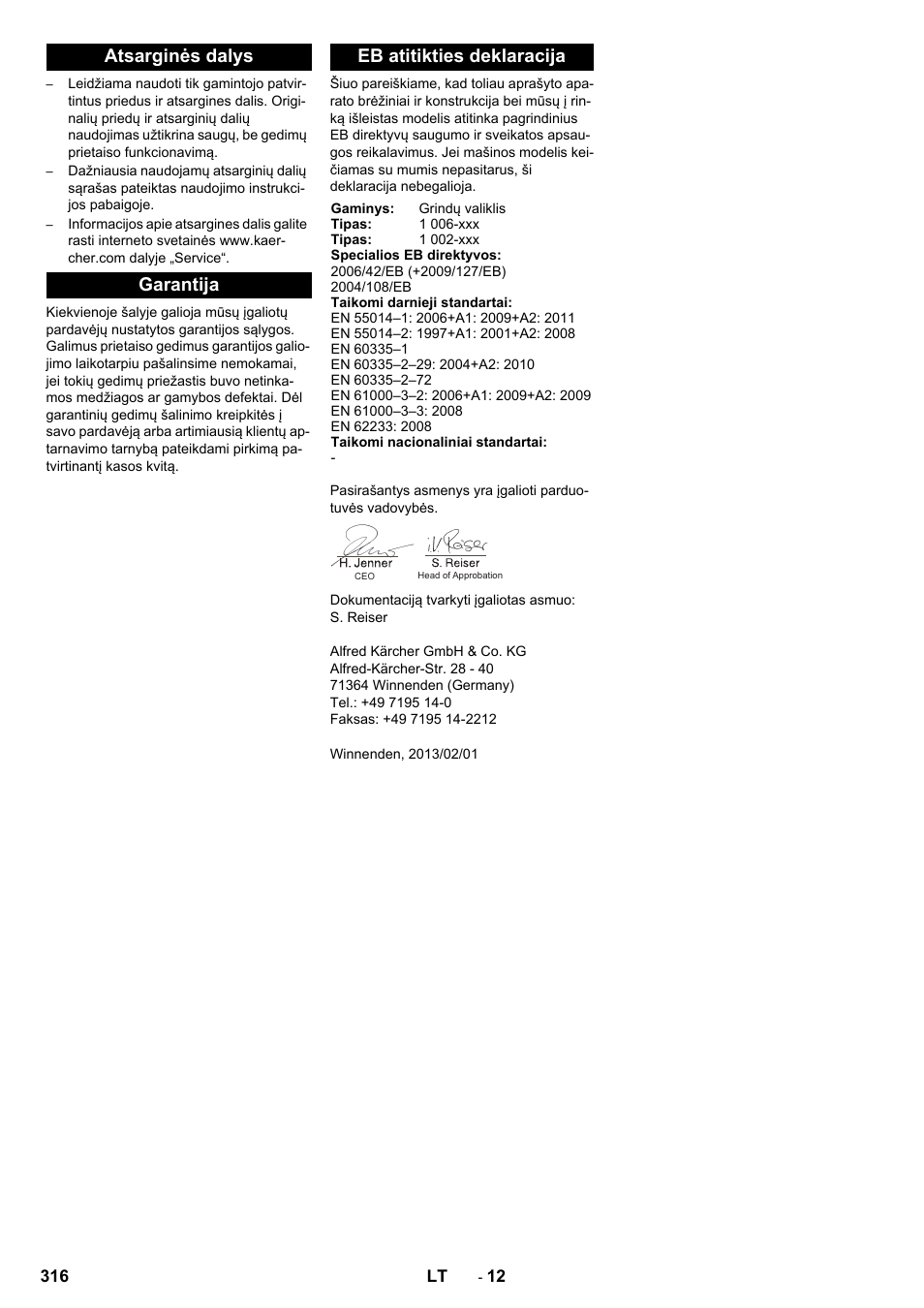 Karcher BD 50-40 RS Bp User Manual | Page 316 / 332