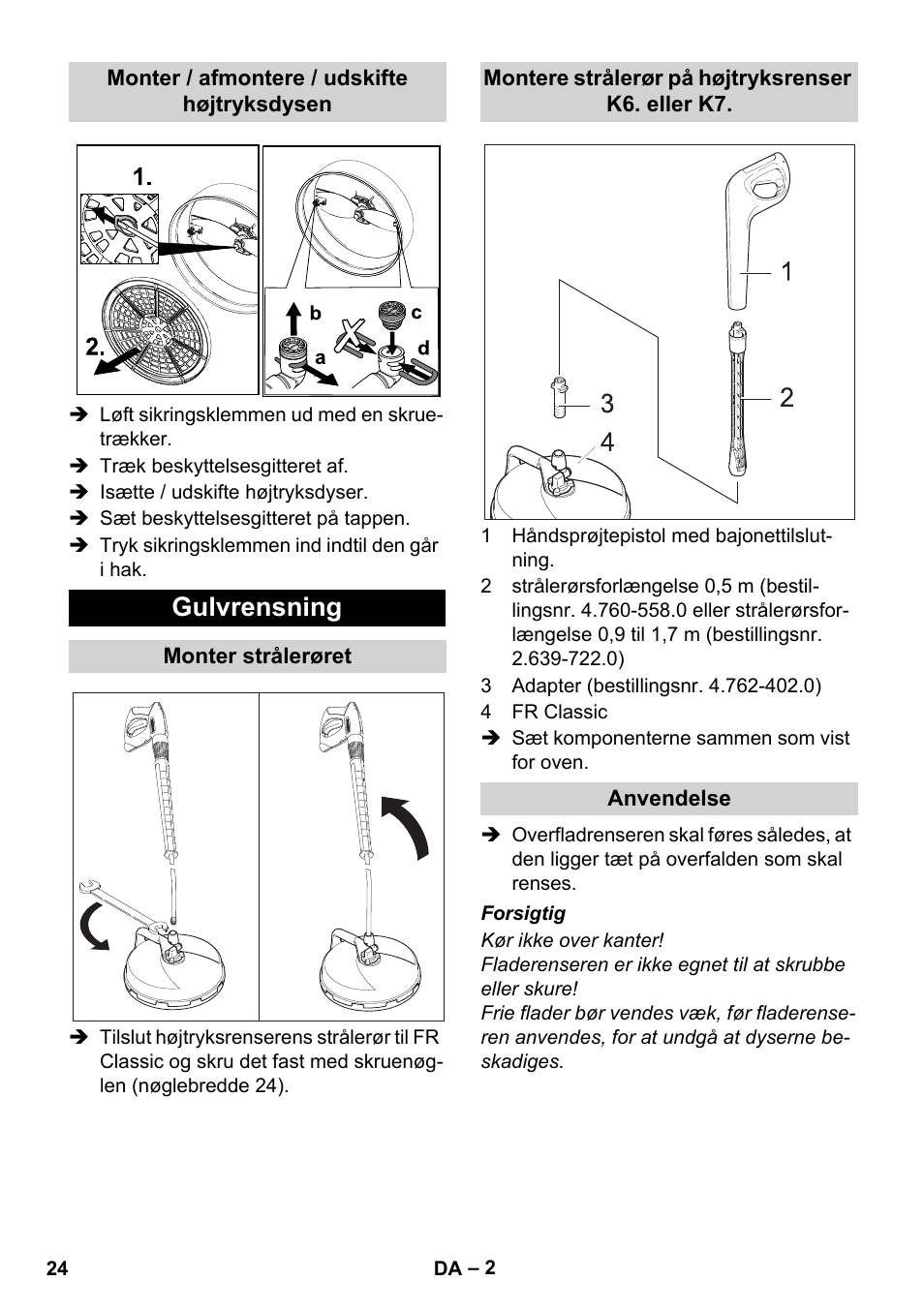 Gulvrensning | Karcher Nettoyeur haute pression HD 5-15 C+ avec FR Classic User Manual | Page 24 / 84