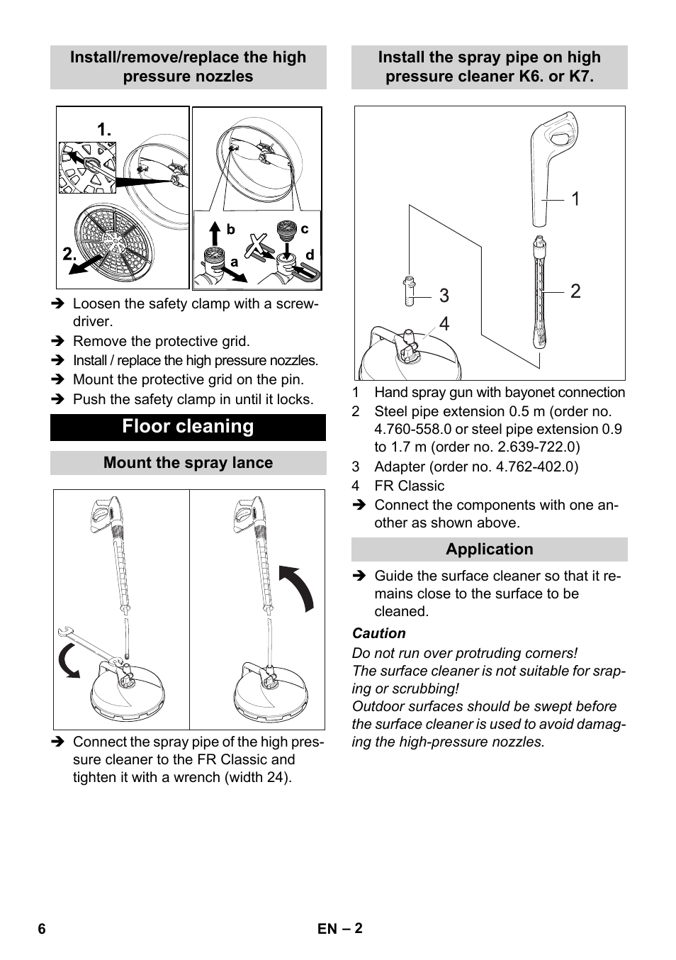 Floor cleaning | Karcher Nettoyeur haute pression HD 5-15 C+ avec FR Classic User Manual | Page 6 / 84