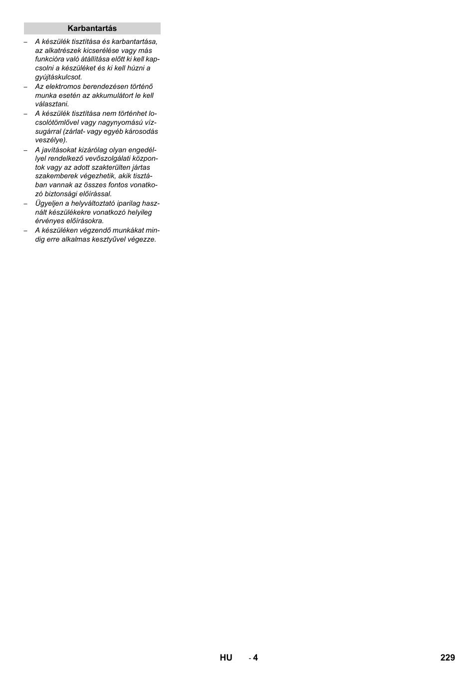 Karcher Balayeuse KM 90-60 R Lpg Adv User Manual | Page 229 / 432