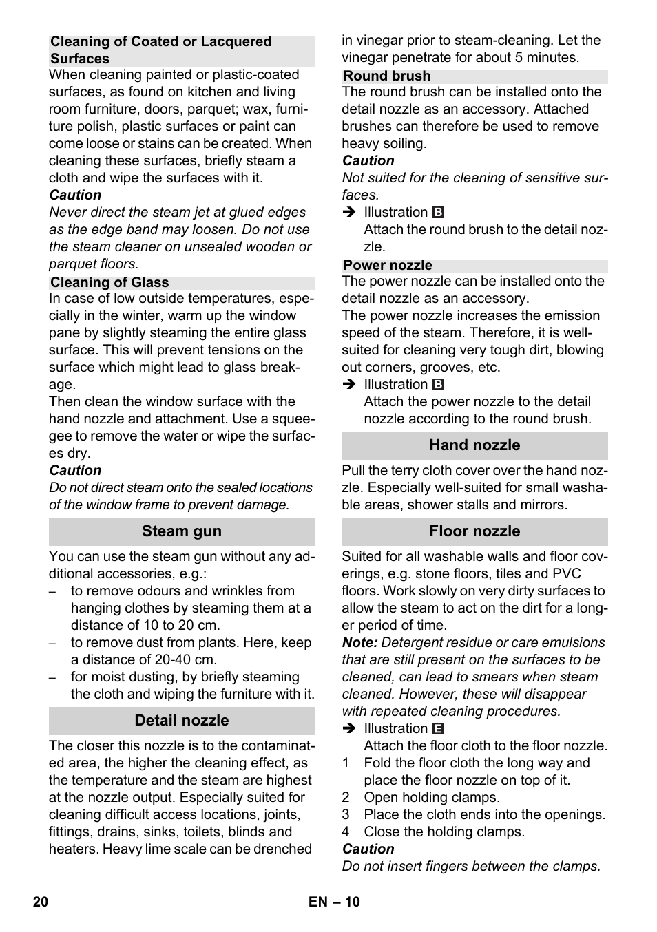 Karcher SC 4-100 CB User Manual | Page 20 / 314