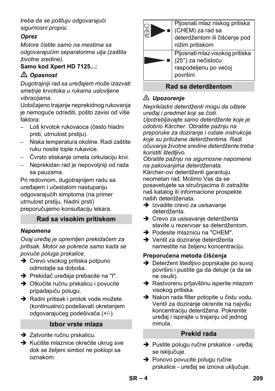 Karcher Xpert HD 7140 X User Manual | Page 209 / 276