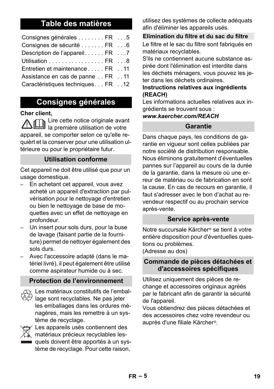 Karcher SE 6-100 User Manual | Page 19 / 218
