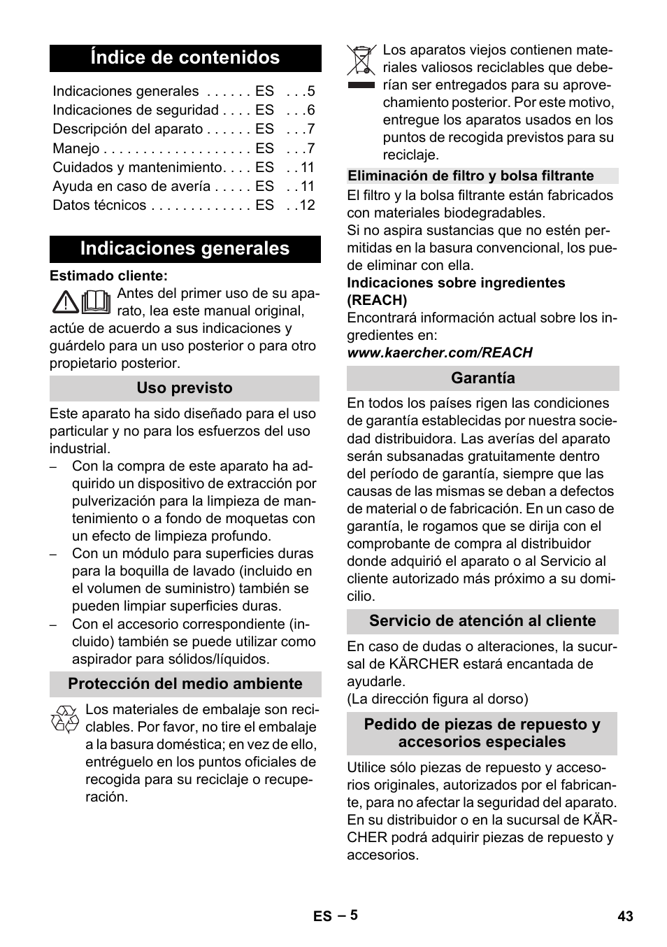 Karcher SE 6-100 User Manual | Page 43 / 218
