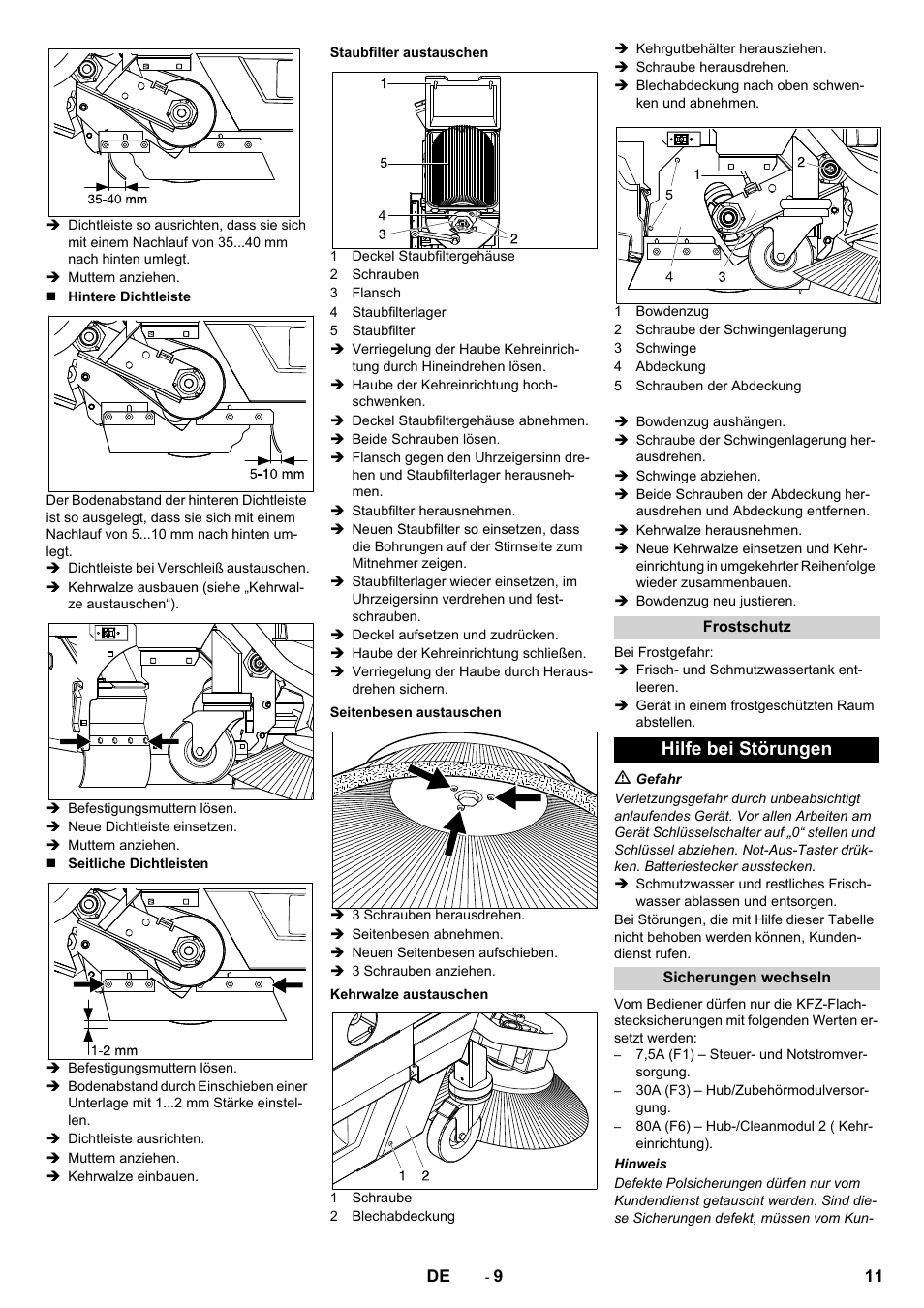 Hilfe bei störungen | Karcher BD 100-250 R I Bp User Manual | Page 11 / 370