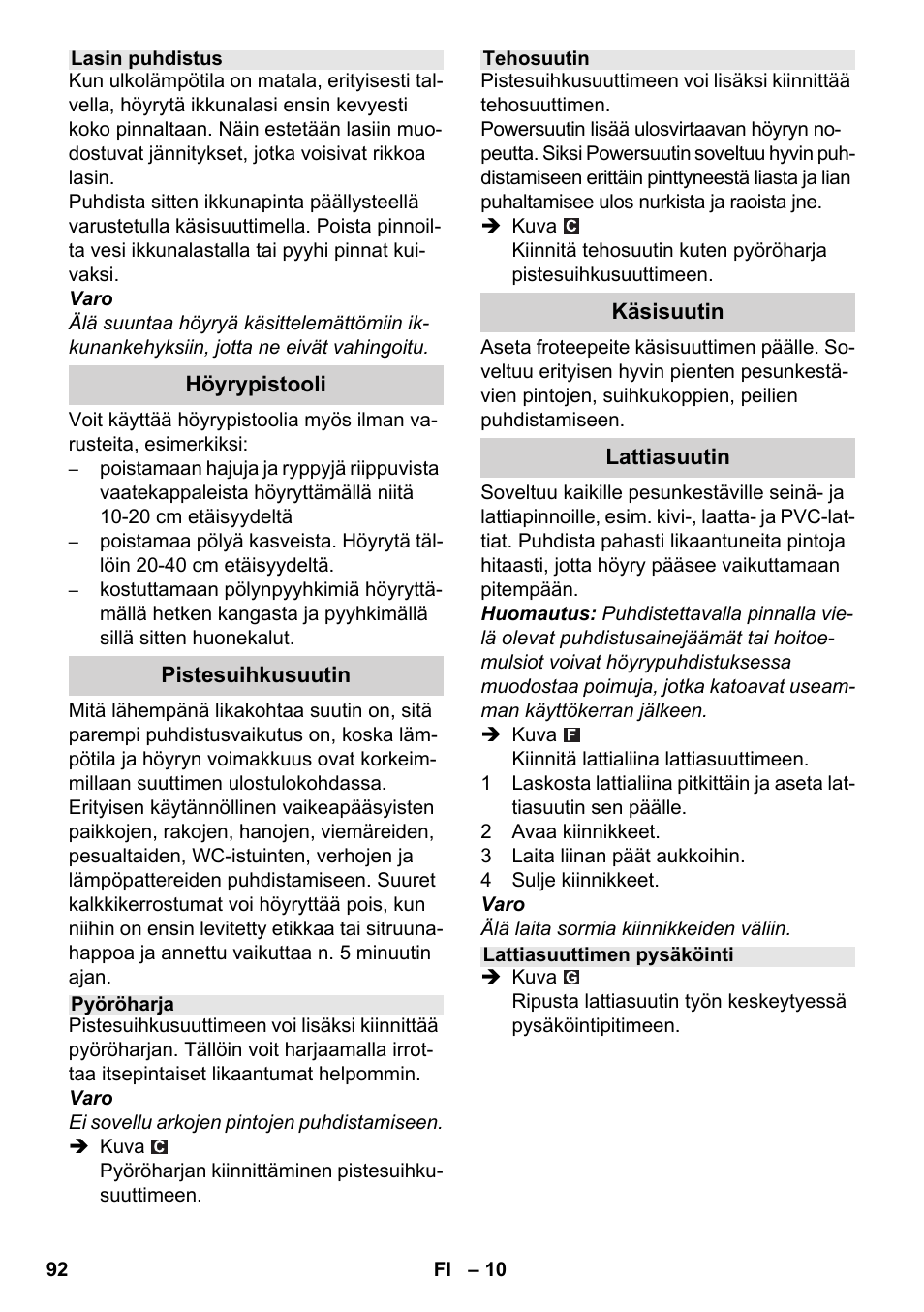 Karcher SC 3-000 User Manual | Page 92 / 238