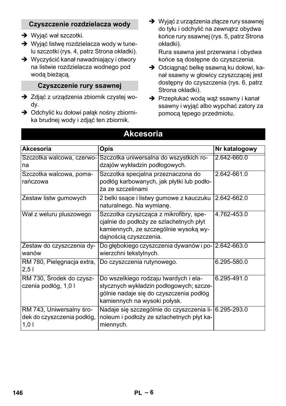 Akcesoria | Karcher Hartbodenreiniger BR 4-300 User Manual | Page 146 / 232