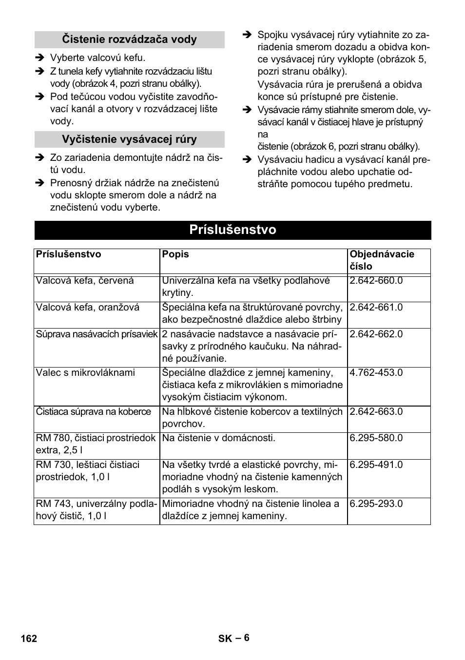 Príslušenstvo | Karcher Hartbodenreiniger BR 4-300 User Manual | Page 162 / 232