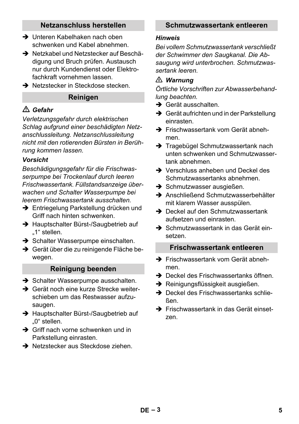 Karcher Hartbodenreiniger BR 4-300 User Manual | Page 5 / 232