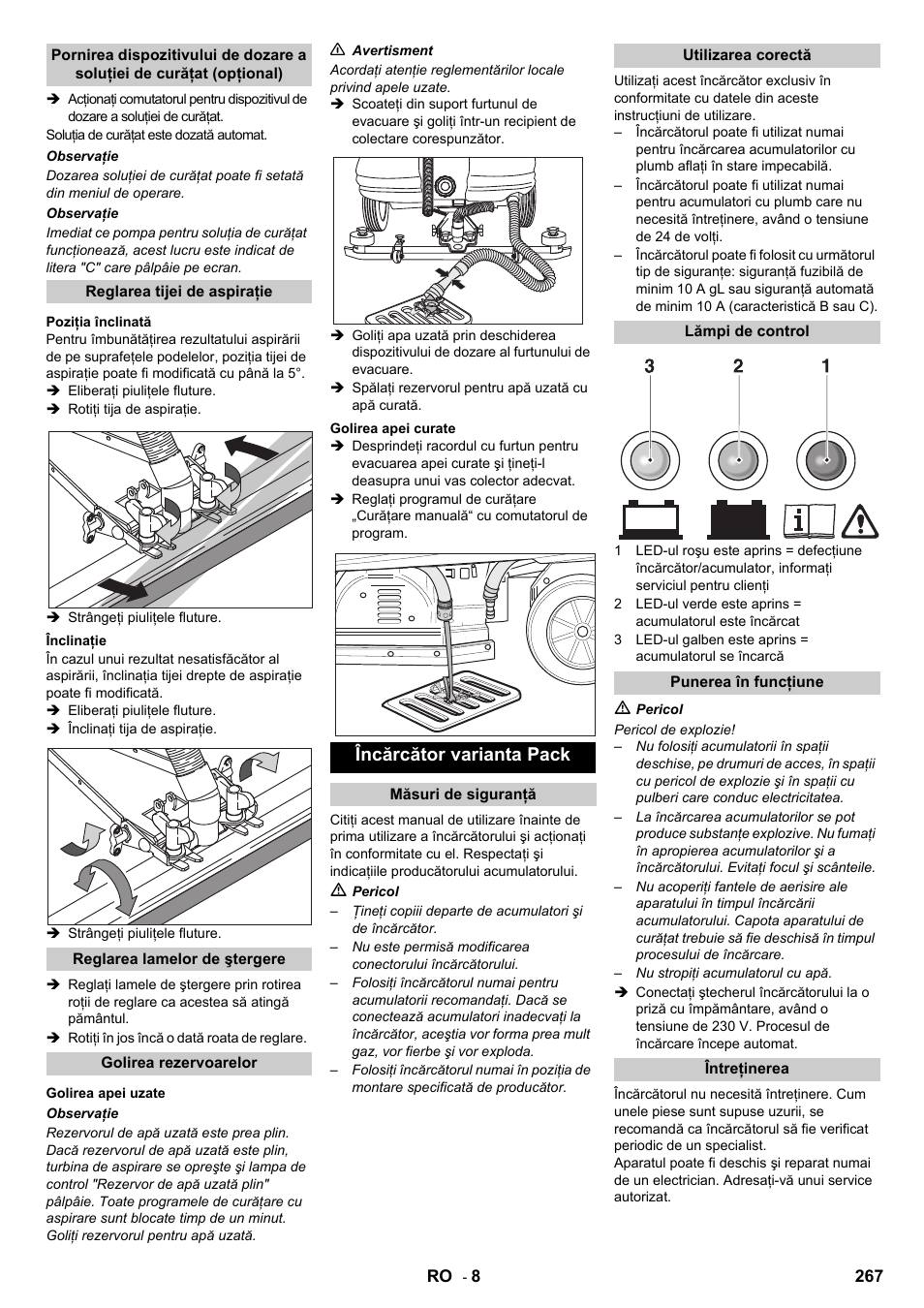 Încărcător varianta pack | Karcher B 140 R Bp Pack 400 Ah роликовая-дисковая User Manual | Page 267 / 406