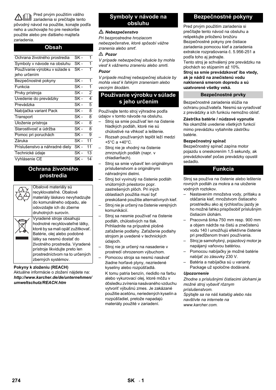 Karcher B 140 R Bp Pack 400 Ah роликовая-дисковая User Manual | Page 274 / 406