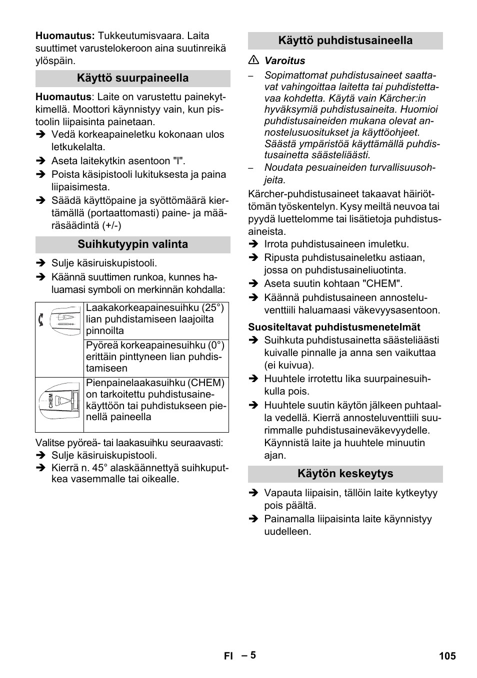 Karcher HD 5-15 C + FR User Manual | Page 105 / 280