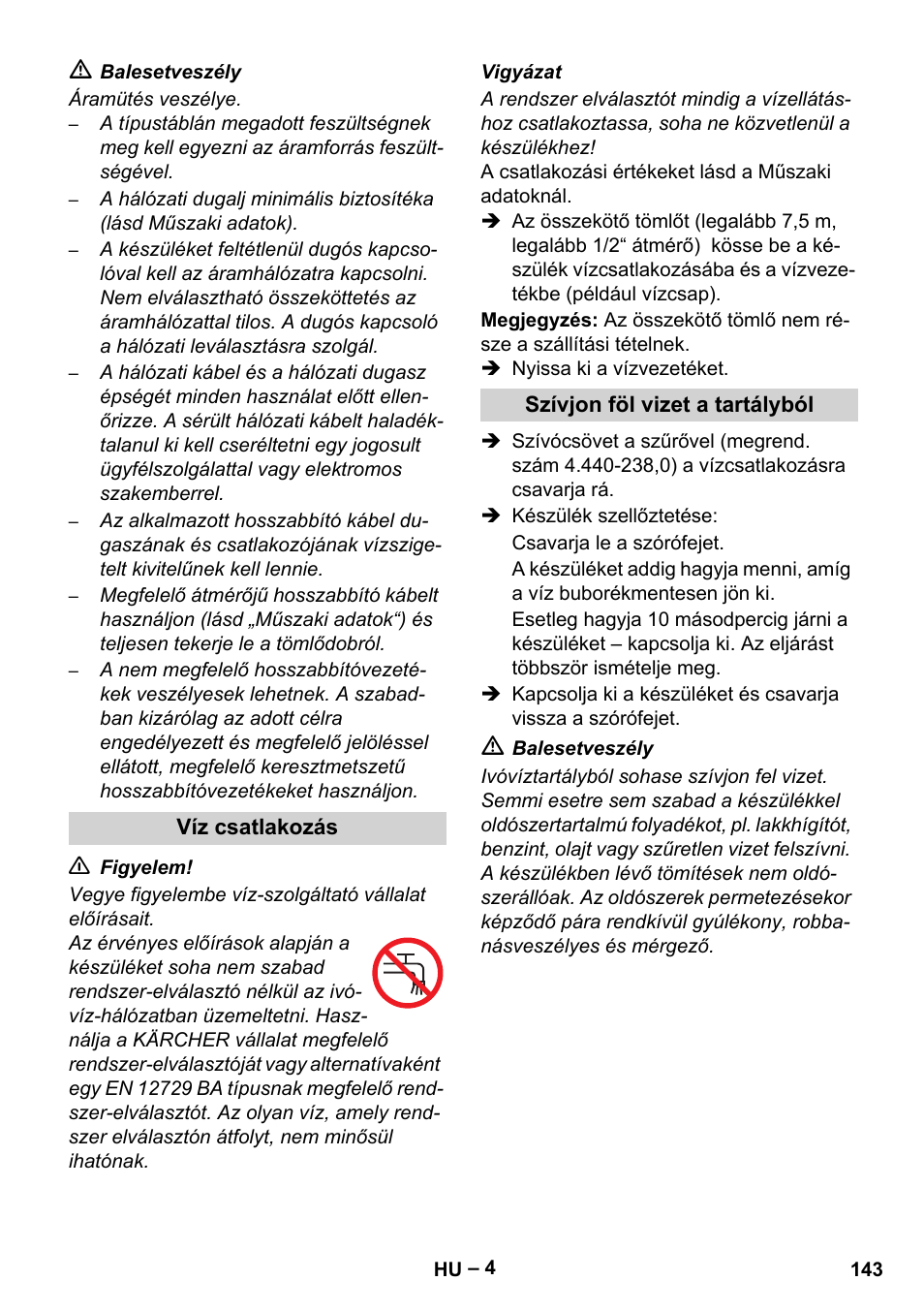 Karcher HD 5-15 C + FR User Manual | Page 143 / 280