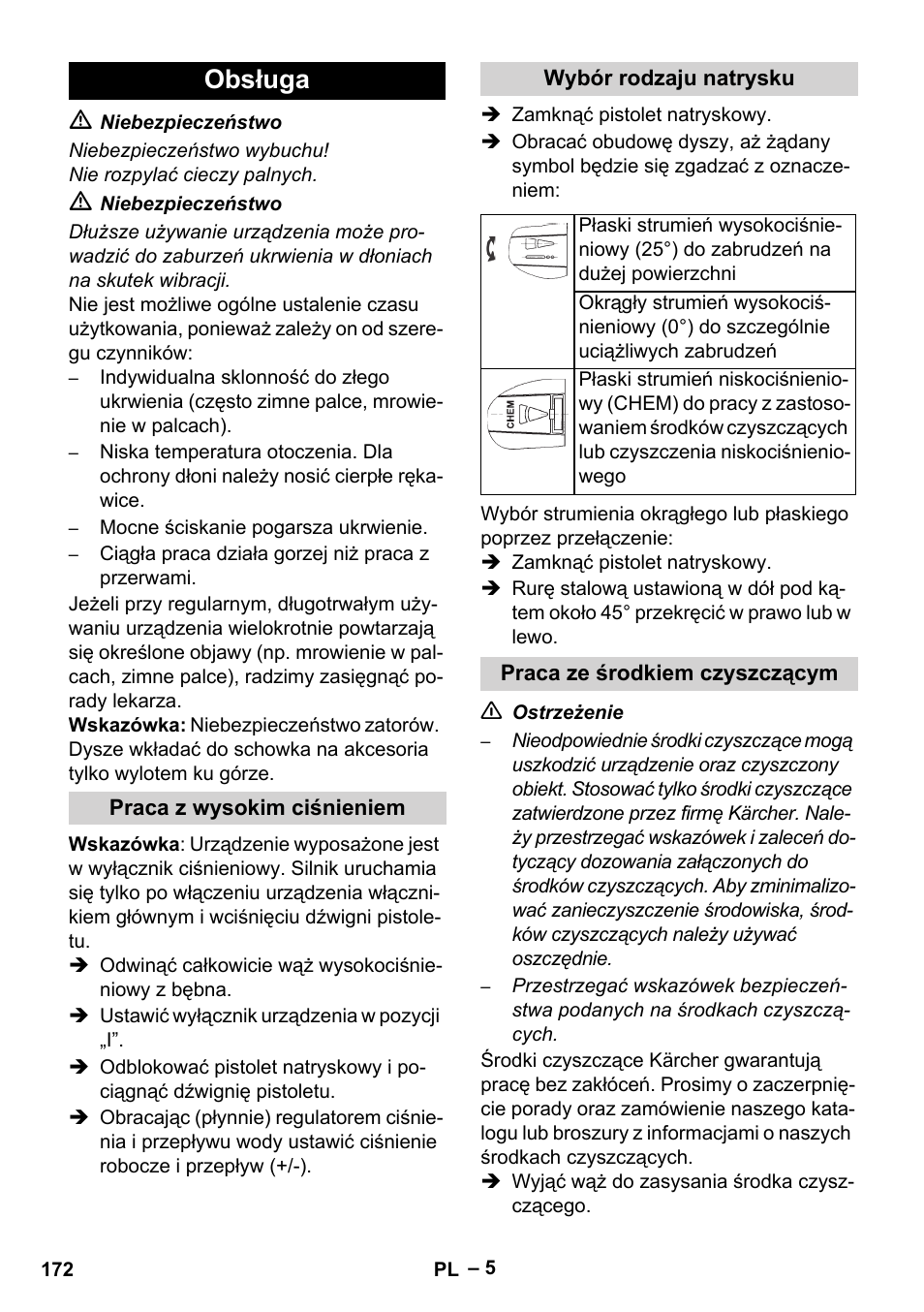 Obsługa | Karcher HD 5-15 C + FR User Manual | Page 172 / 280