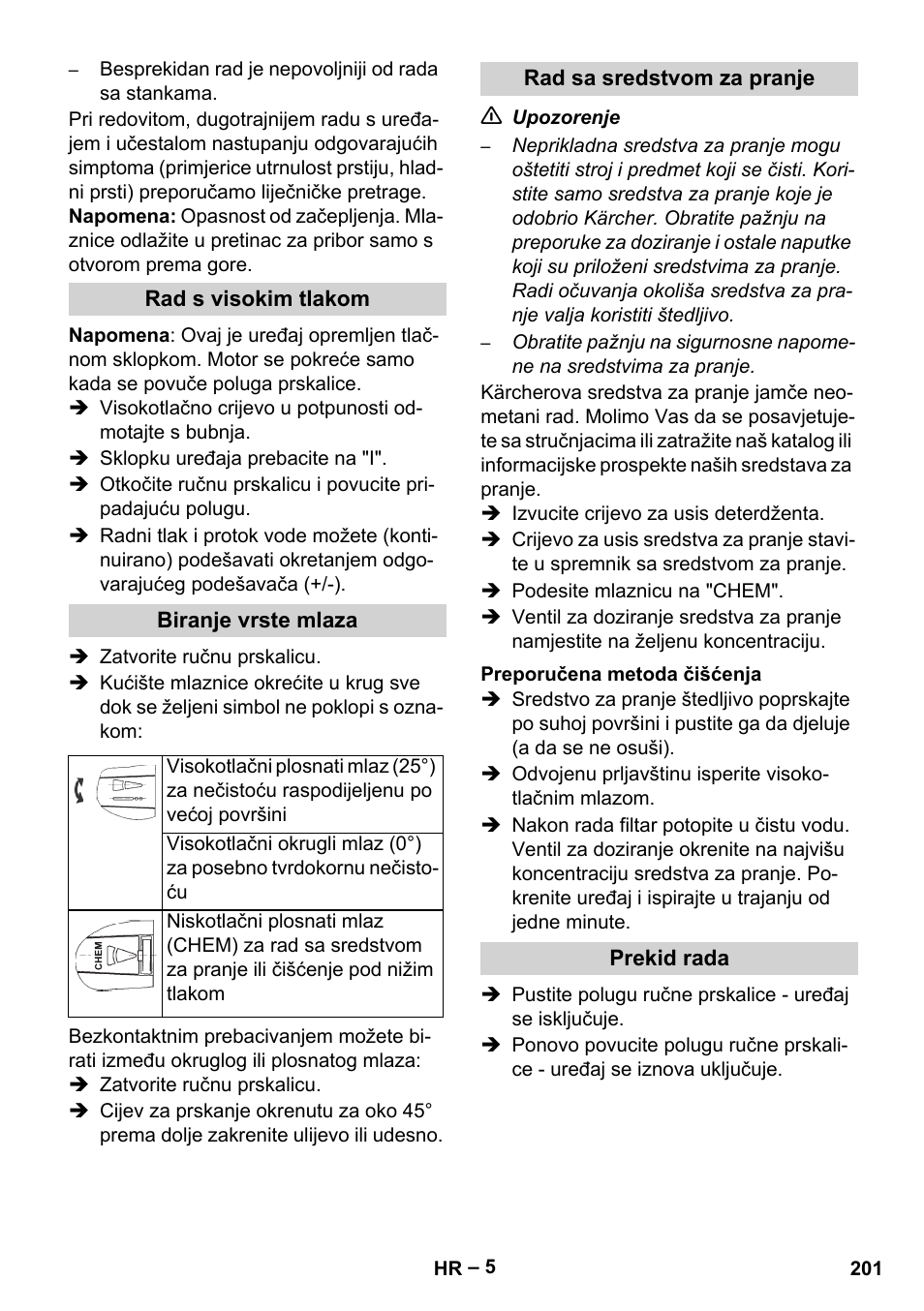 Karcher HD 5-15 C + FR User Manual | Page 201 / 280