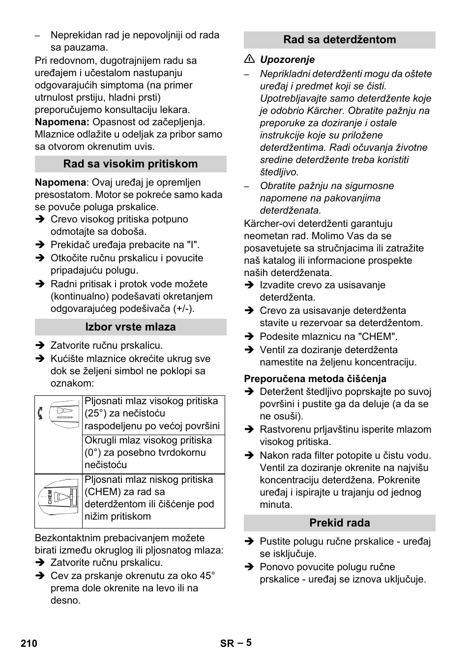 Karcher HD 5-15 C + FR User Manual | Page 210 / 280