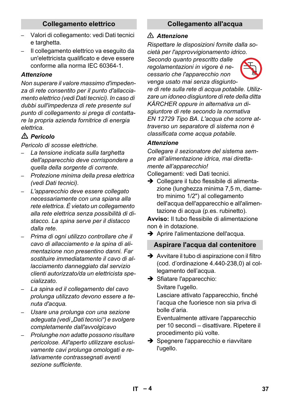 Karcher HD 5-15 C + FR User Manual | Page 37 / 280