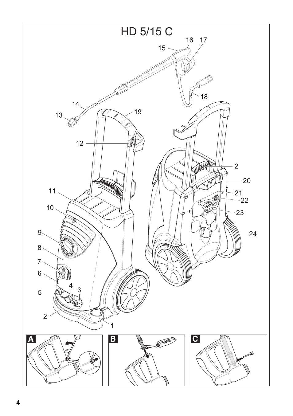 Hd 5/15 c | Karcher HD 5-15 C + FR User Manual | Page 4 / 280