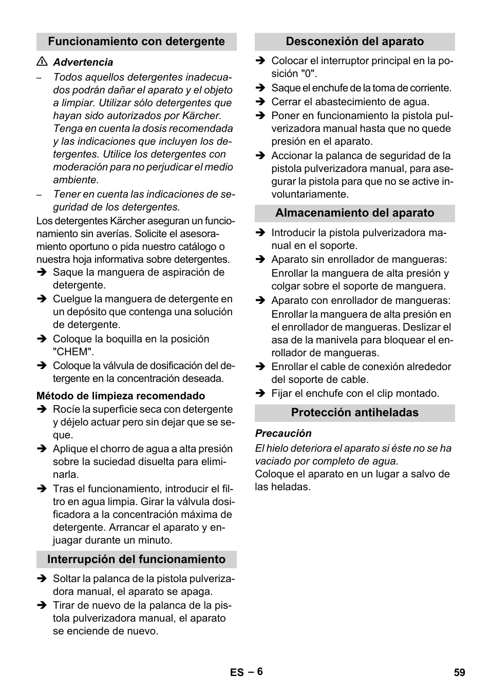 Karcher HD 5-15 C + FR User Manual | Page 59 / 280