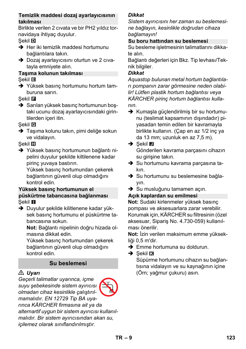 Karcher K 7 Premium eco!ogic Home User Manual | Page 123 / 264