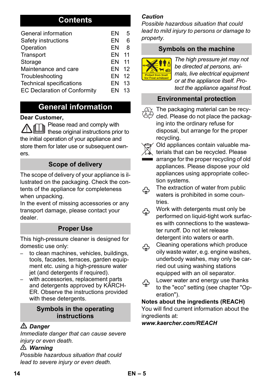 Karcher K 7 Premium eco!ogic Home User Manual | Page 14 / 264