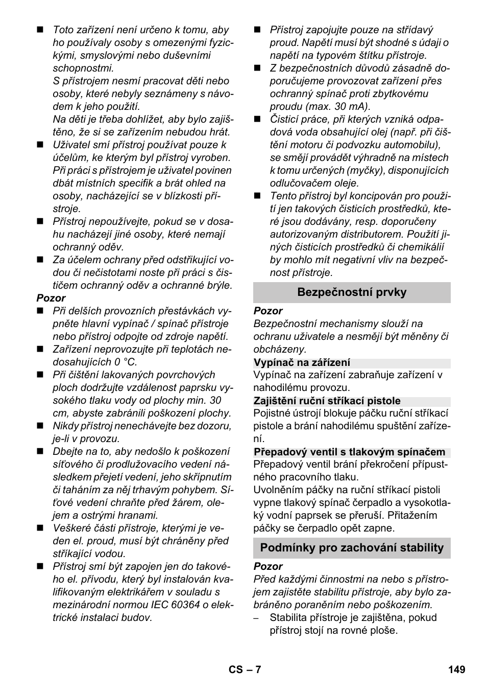 Karcher K 7 Premium eco!ogic Home User Manual | Page 149 / 264