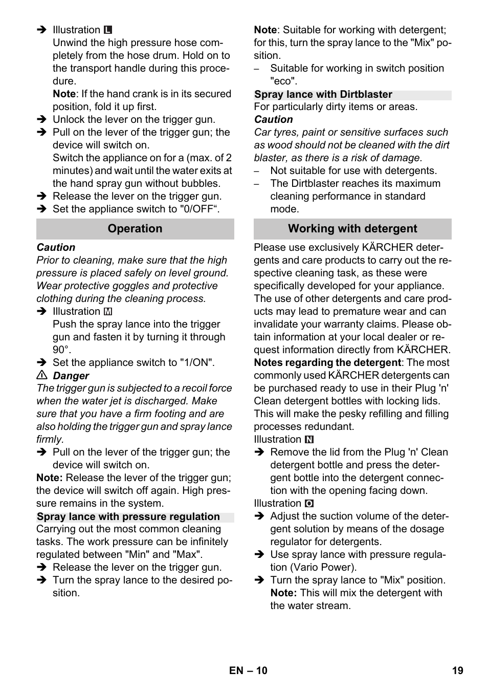 Karcher K 7 Premium eco!ogic Home User Manual | Page 19 / 264